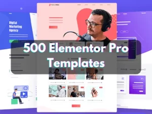 500 templates Elementor Pro